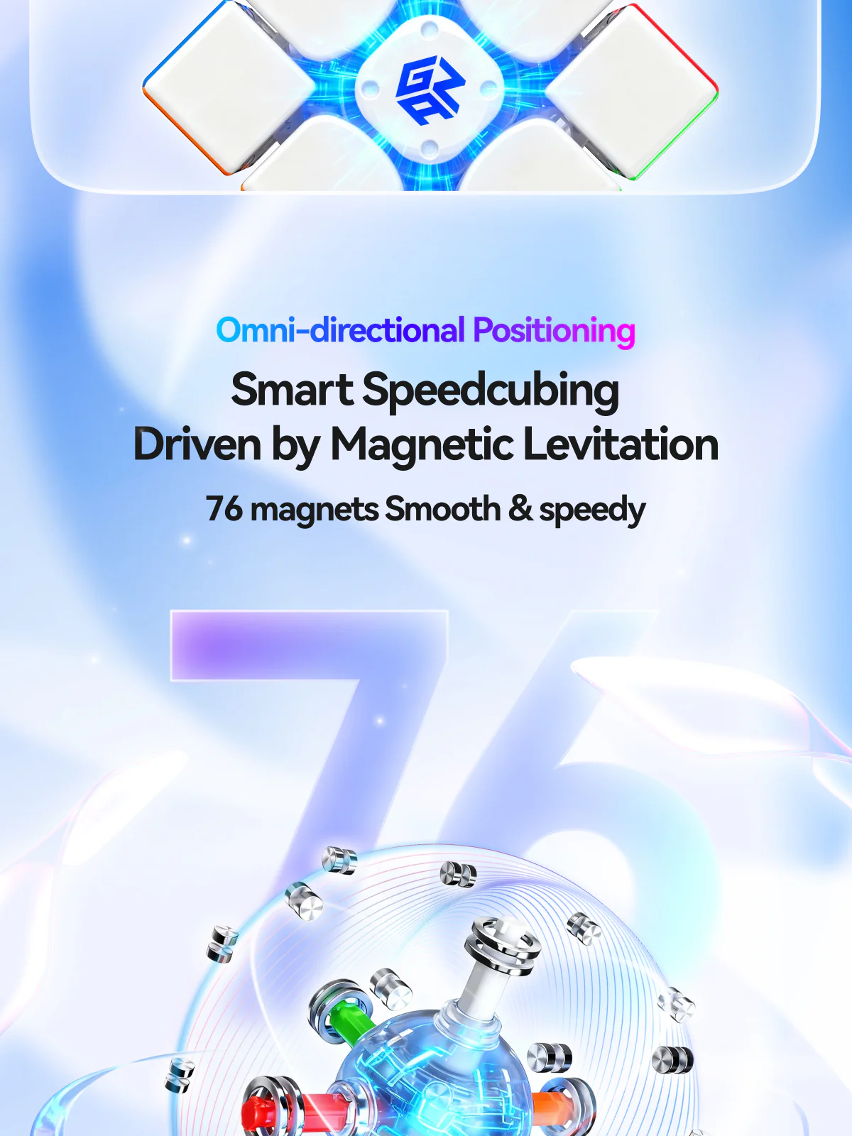 GAN i4 Leap Frosted 3x3 (Smart Cube) - Image 9