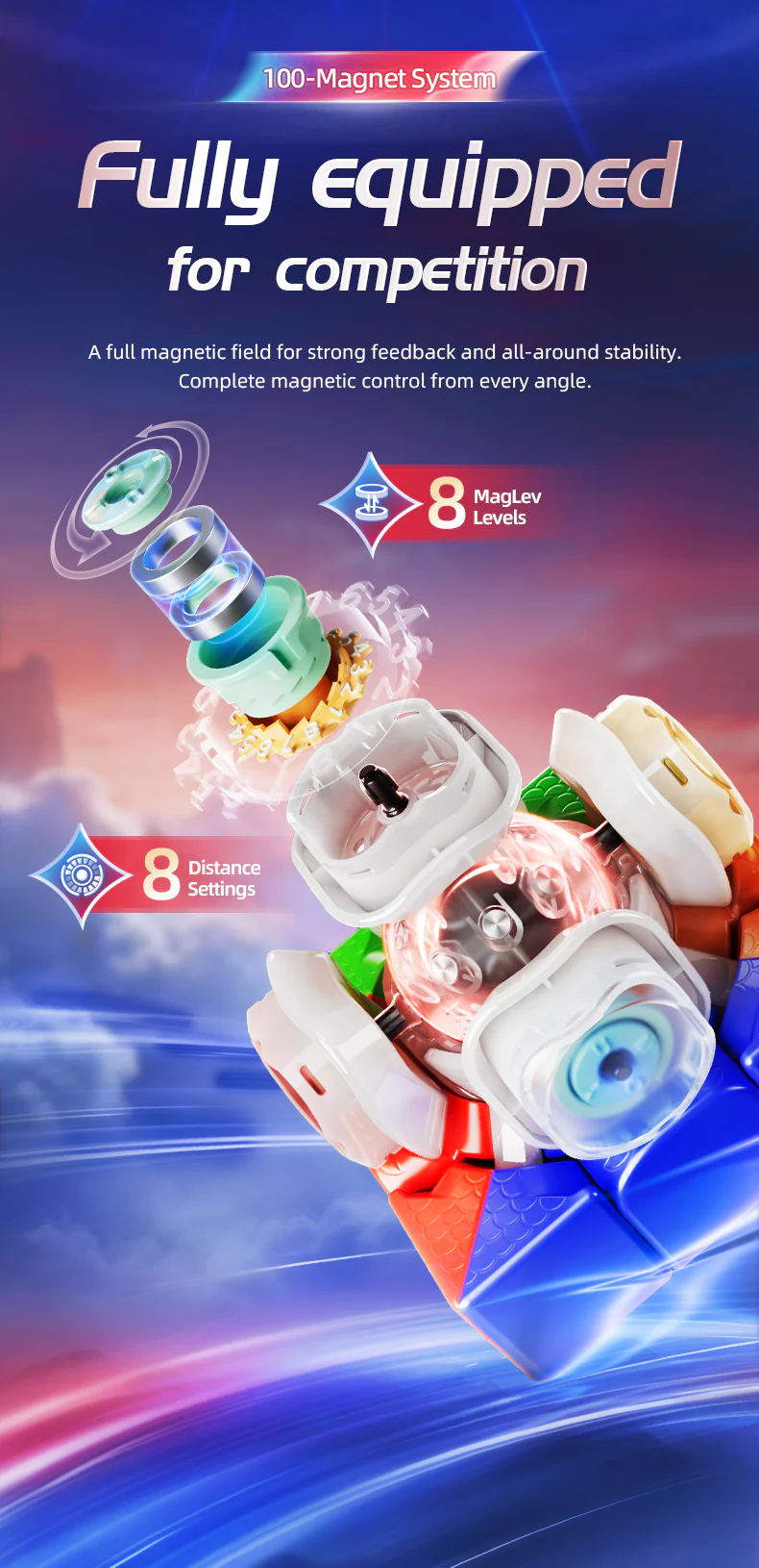 MoYu AoLong V5 3x3 (20-Magnet Ball-Core + MagLev + UV) - Image 3
