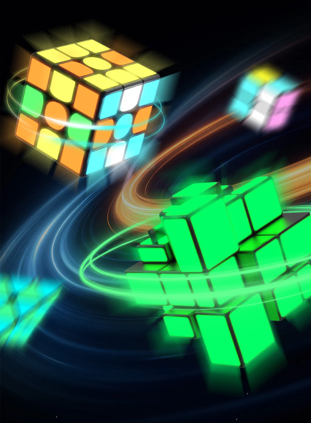 QiYi 2x2 (Glow in the Dark Stickers) - Image 8