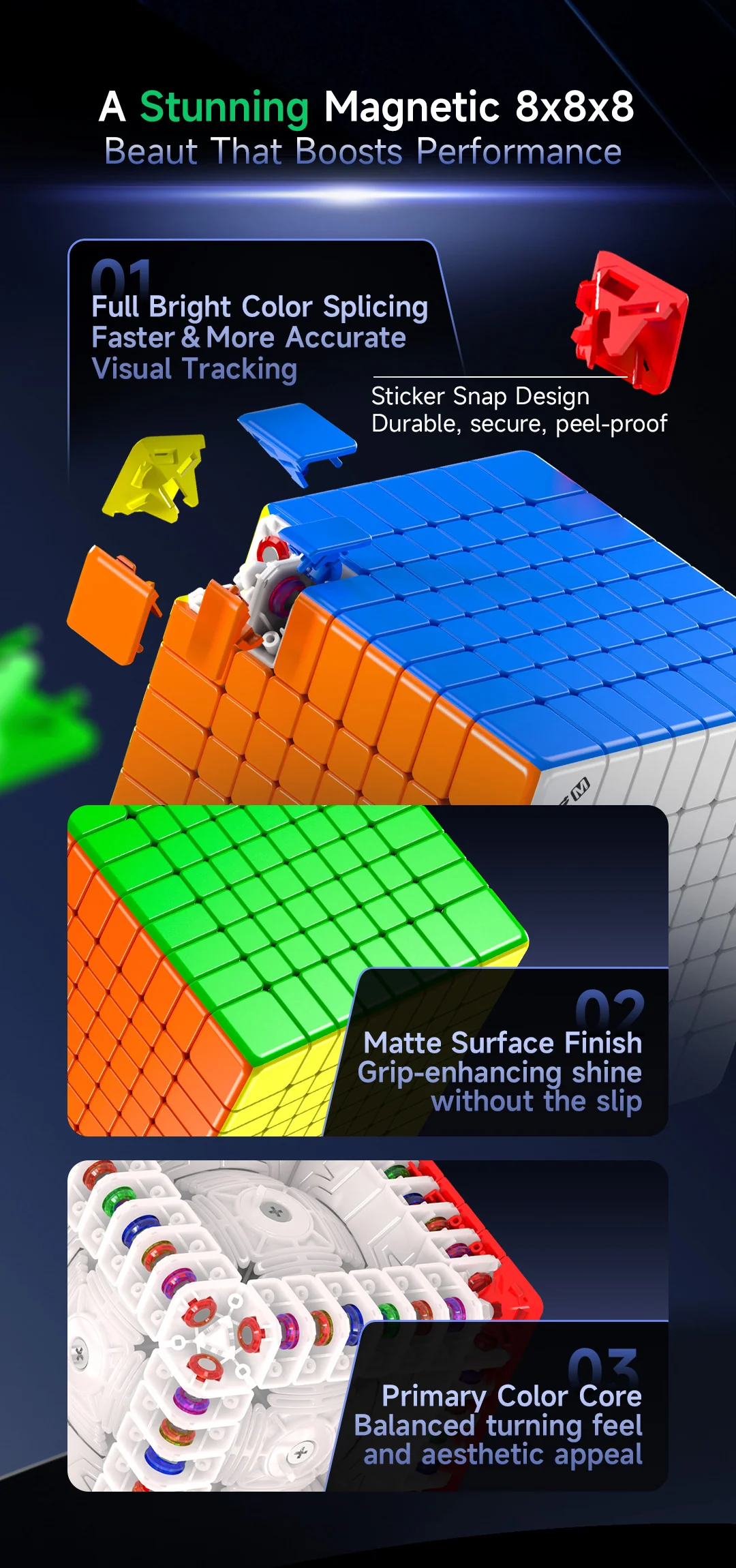QiYi 8x8 (Magnetic + Ball-Core) - Image 9